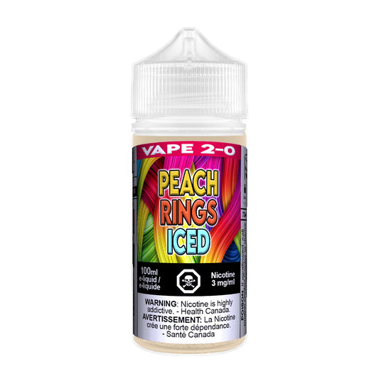 Vape 2-0 100ml - Peach Rings Iced %vape easy%%vape%